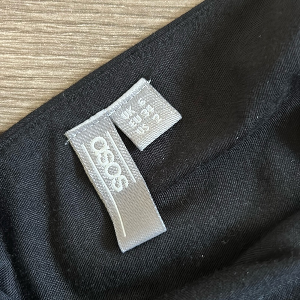 ASOS Black Maxi Dress Spaghetti Strap Size 2 - Picture 4 of 4